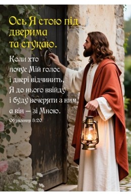 Християнський кішеньковий календар 2027 "Ось Я стою під дверима та стукаю"